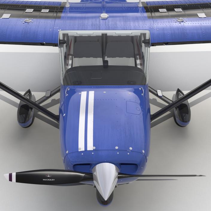 3D model Cessna 172 Blue