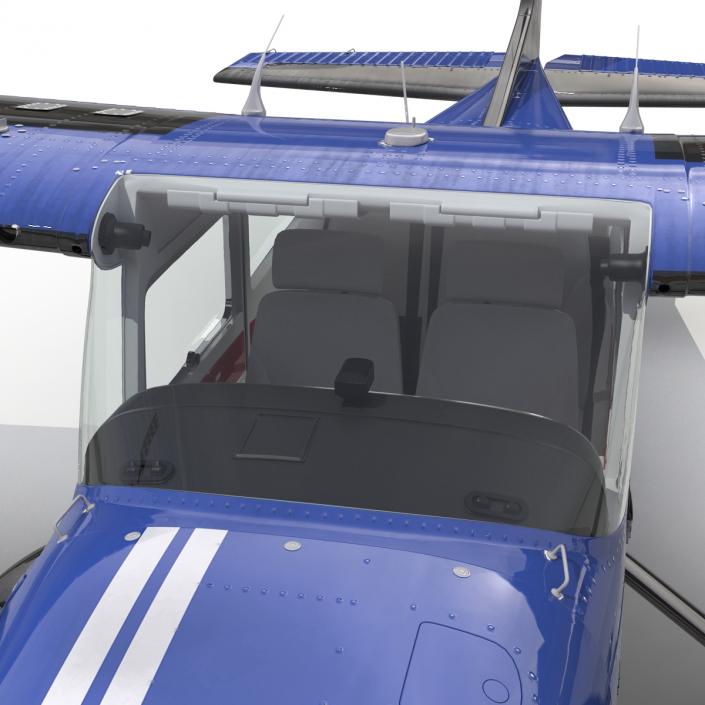 3D model Cessna 172 Blue