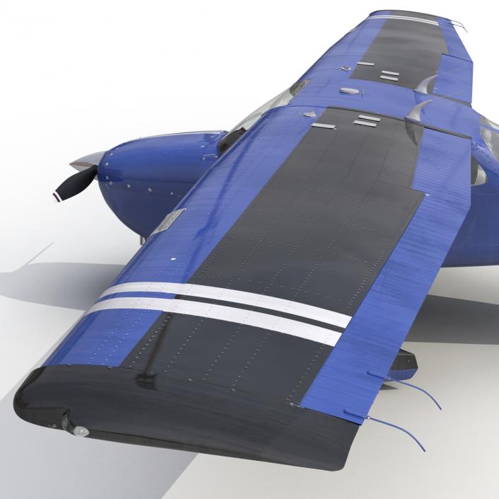 3D model Cessna 172 Blue