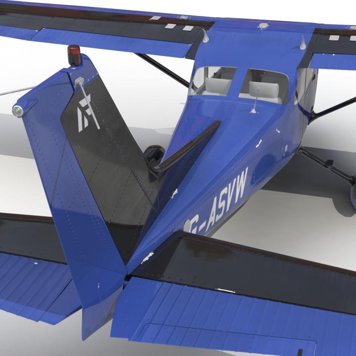 3D model Cessna 172 Blue