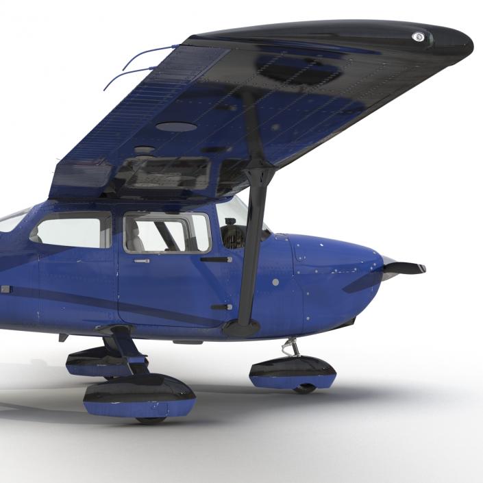 3D model Cessna 172 Blue