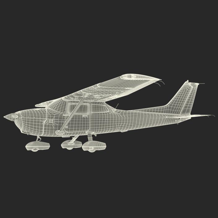 3D model Cessna 172 Blue