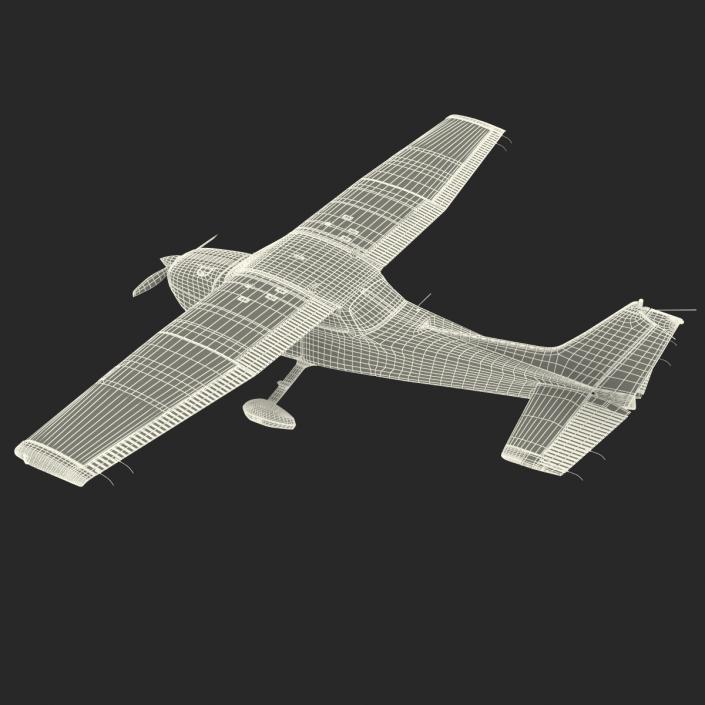 3D model Cessna 172 Blue