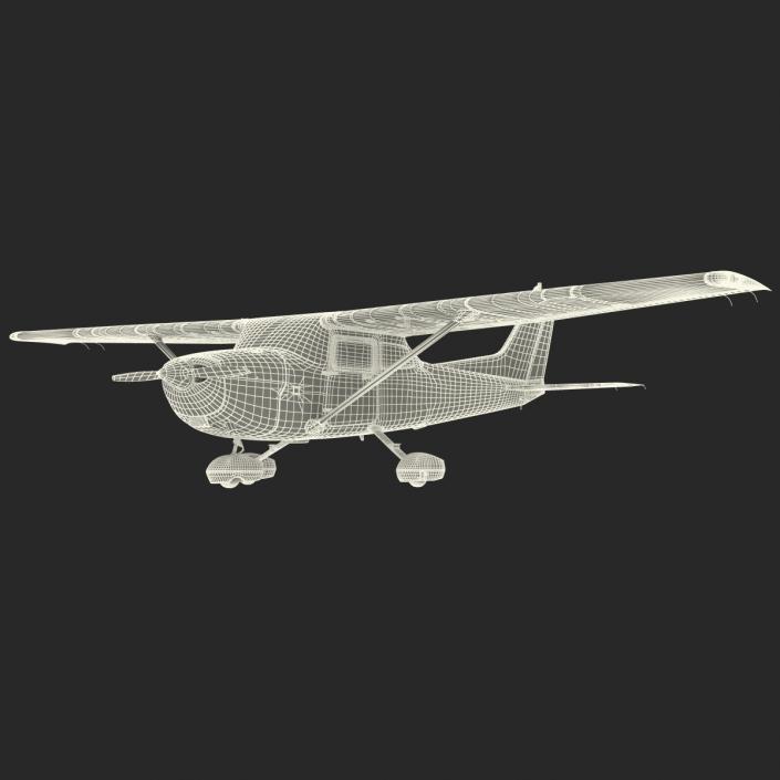 3D model Cessna 172 Blue