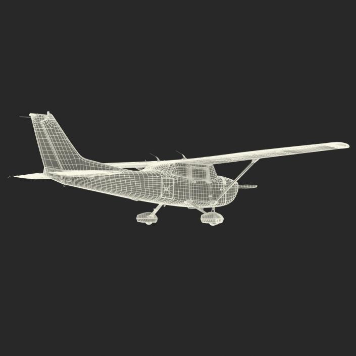 3D model Cessna 172 Blue