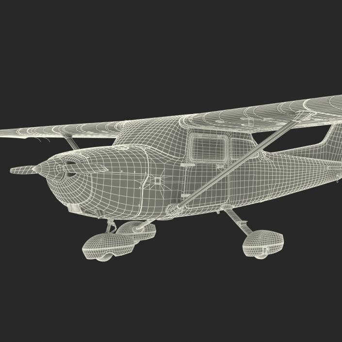 3D model Cessna 172 Blue