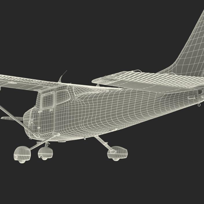 3D model Cessna 172 Blue