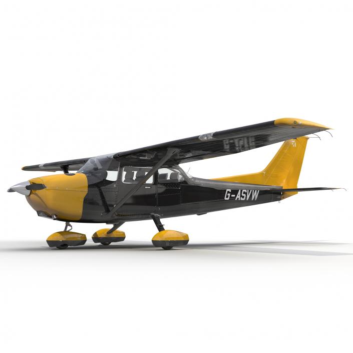 3D Cessna 172 Black