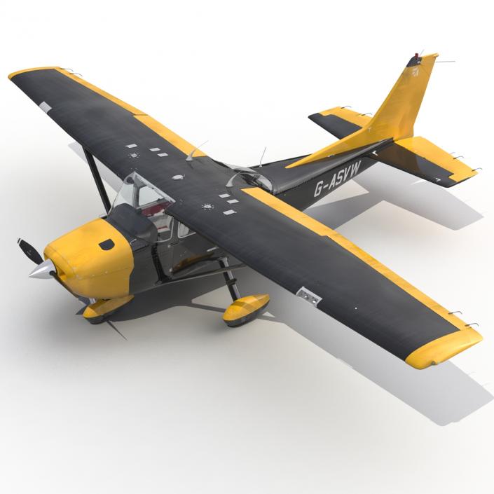 3D Cessna 172 Black