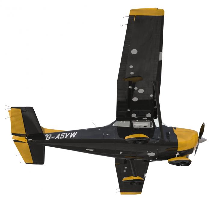 3D Cessna 172 Black