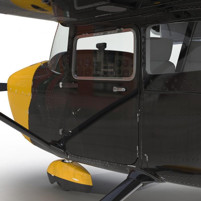 3D Cessna 172 Black