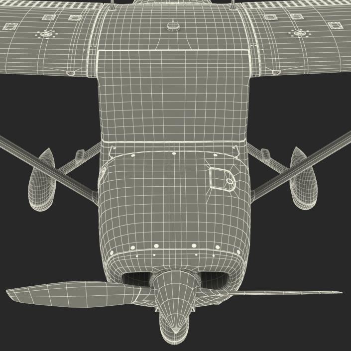 3D Cessna 172 Black