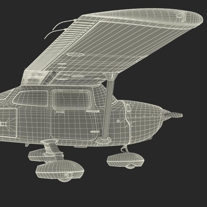 3D Cessna 172 Black