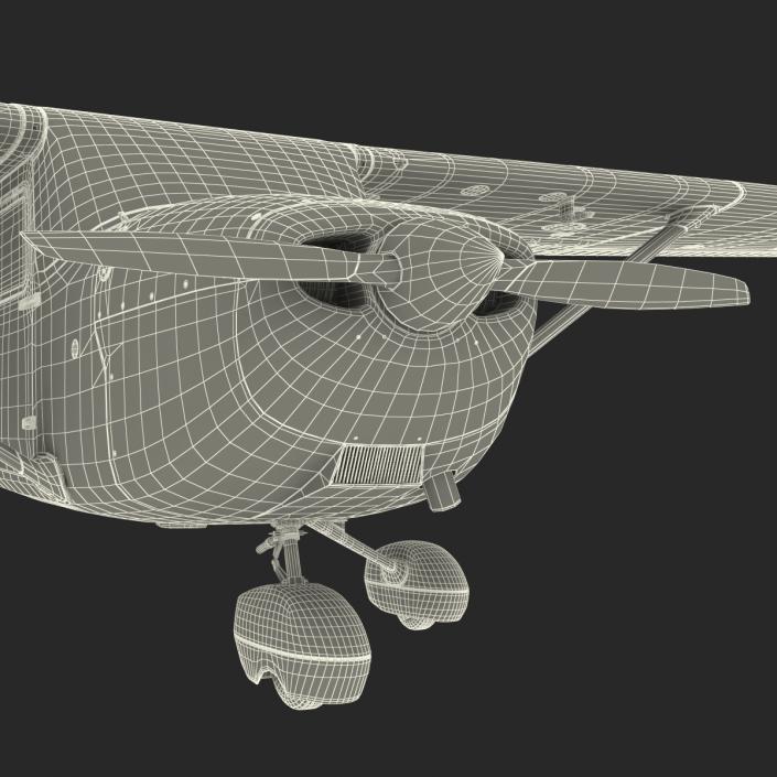 3D Cessna 172 Black