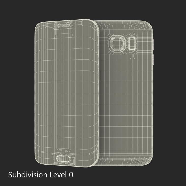 3D Samsung Galaxy S6 Edge Pearl model