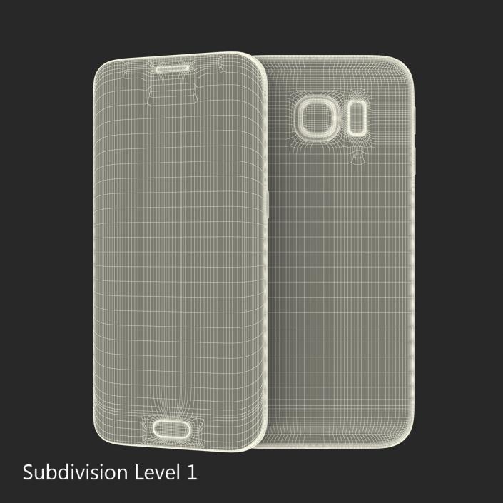 3D Samsung Galaxy S6 Edge Pearl model