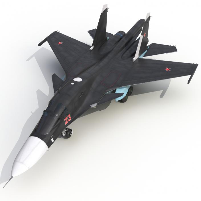 3D Russian Air Force Su-34 model