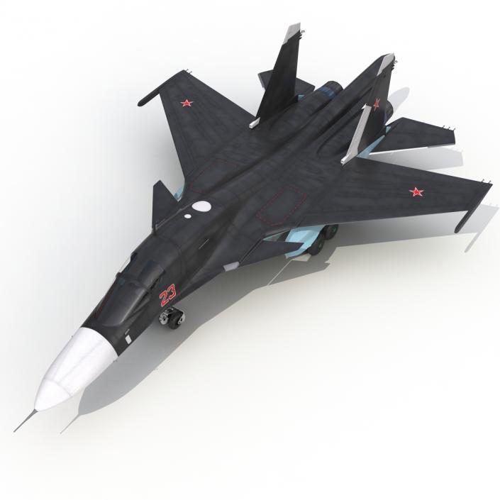 3D Russian Air Force Su-34 model