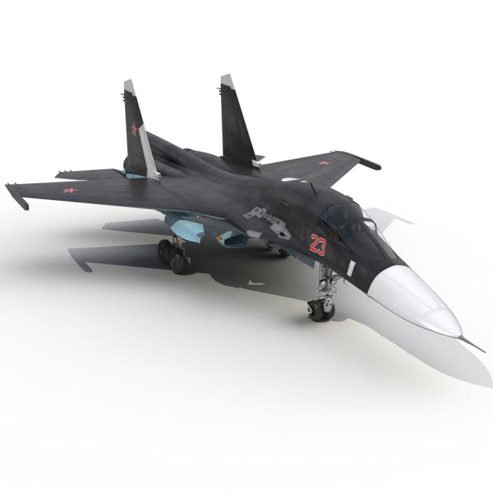 3D Russian Air Force Su-34 model