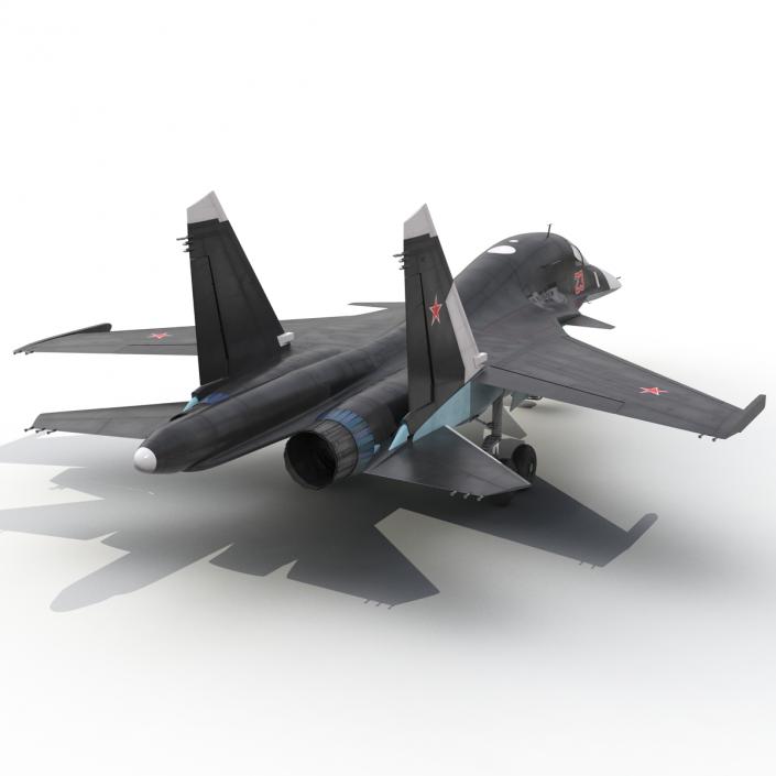 3D Russian Air Force Su-34 model