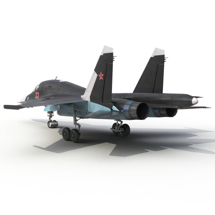 3D Russian Air Force Su-34 model