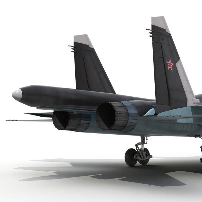 3D Russian Air Force Su-34 model