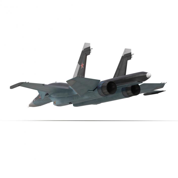 3D model Russian Air Force Su-34 Rigged