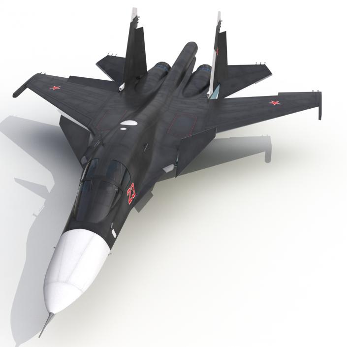 3D model Russian Air Force Su-34 Rigged