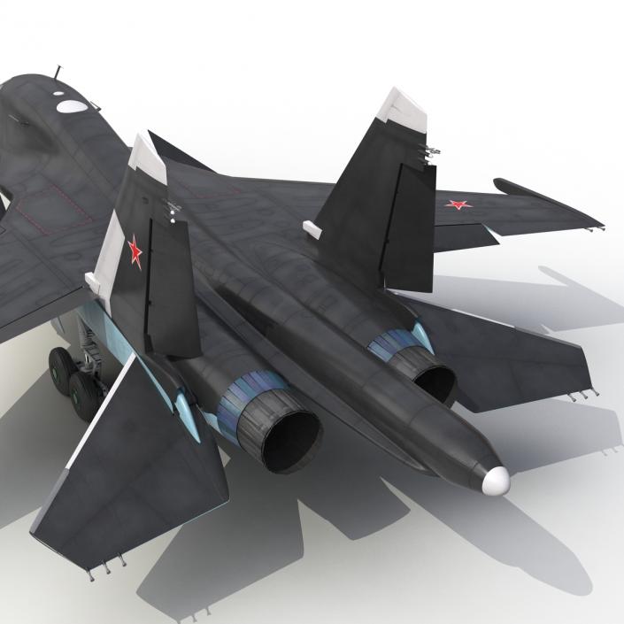 3D model Russian Air Force Su-34 Rigged