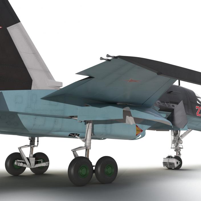 3D model Russian Air Force Su-34 Rigged