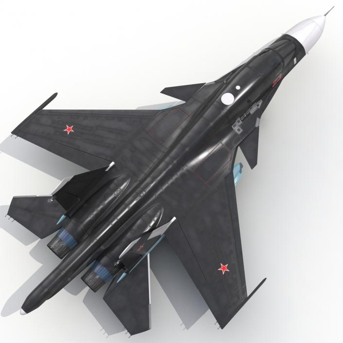 3D model Russian Air Force Su-34 Rigged