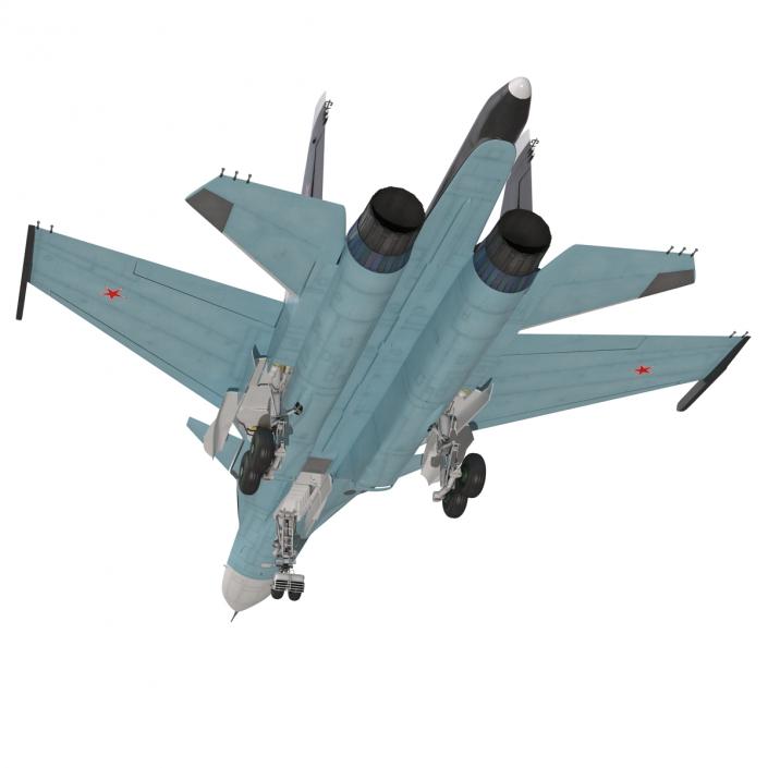 3D model Russian Air Force Su-34 Rigged