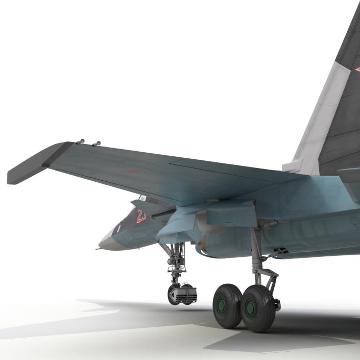 3D model Russian Air Force Su-34 Rigged