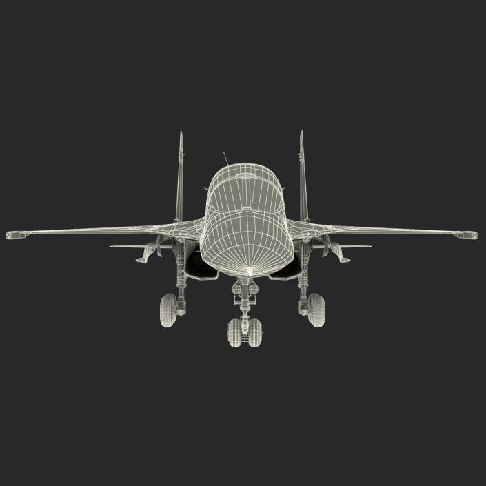 3D model Russian Air Force Su-34 Rigged