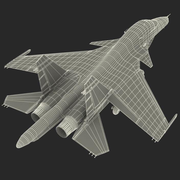 3D model Russian Air Force Su-34 Rigged