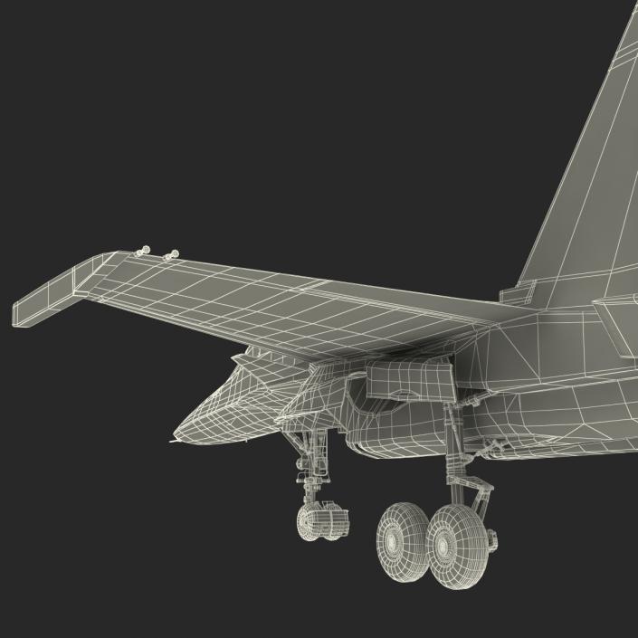 3D model Russian Air Force Su-34 Rigged