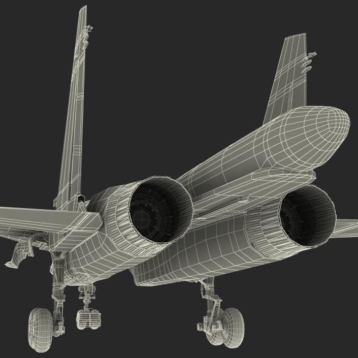 3D model Russian Air Force Su-34 Rigged