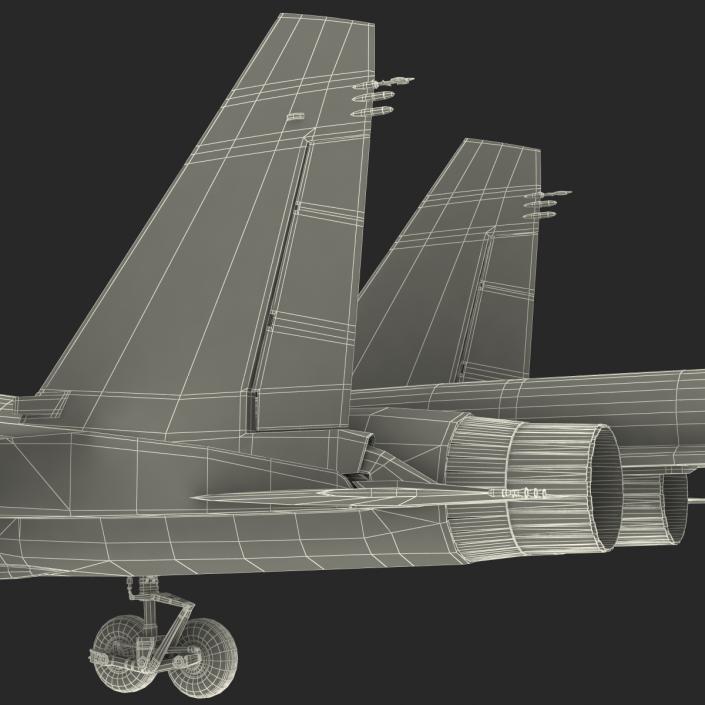 3D model Russian Air Force Su-34 Rigged