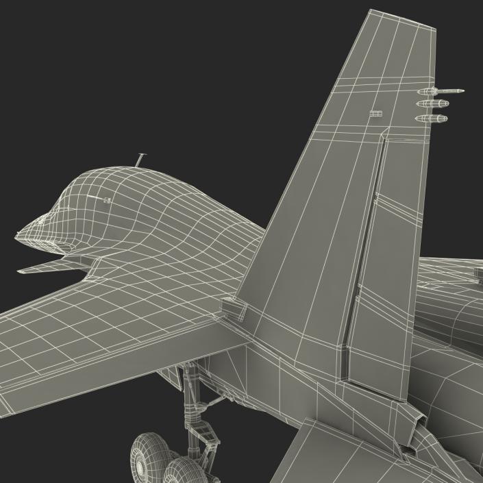 3D model Russian Air Force Su-34 Rigged