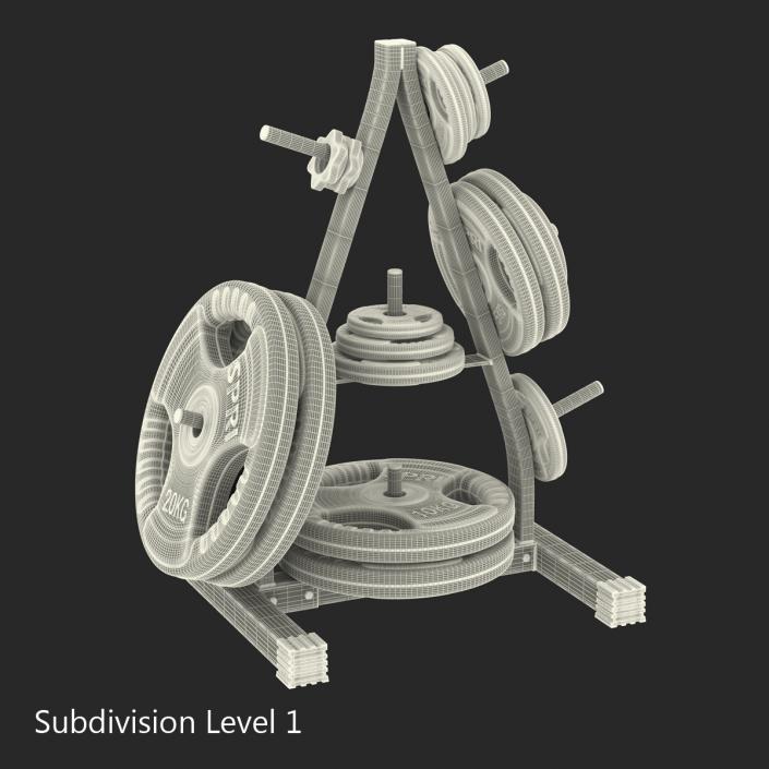 3D Weight Plate Tree Set 2 model