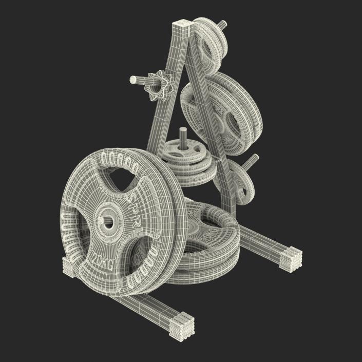 3D Weight Plate Tree Set 2 model