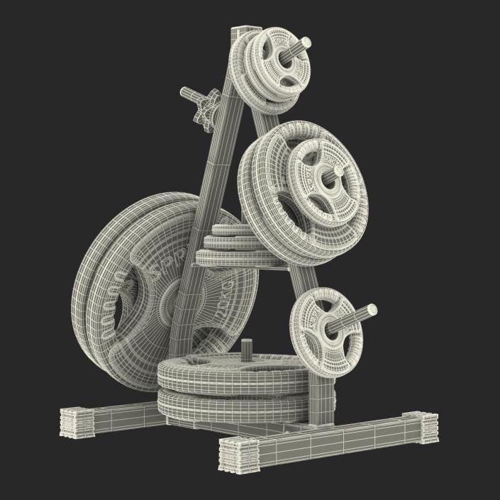 3D Weight Plate Tree Set 2 model