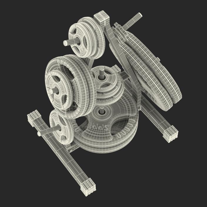 3D Weight Plate Tree Set 2 model