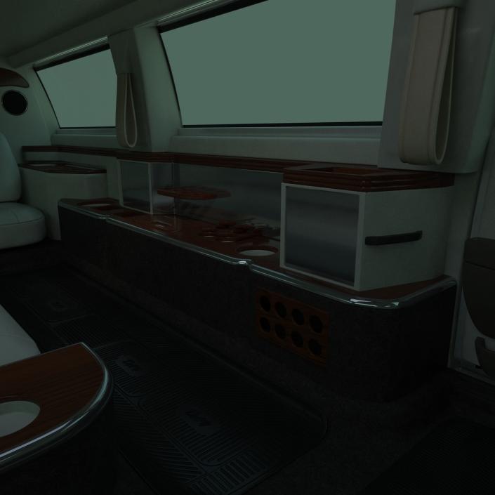 3D model Lincoln Stretch Car Limousine White