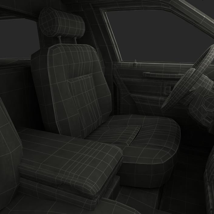 3D model Lincoln Stretch Car Limousine White