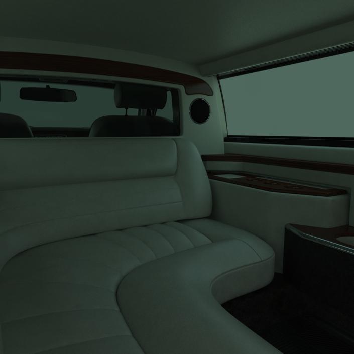 3D model Lincoln Stretch Car Limousine Black