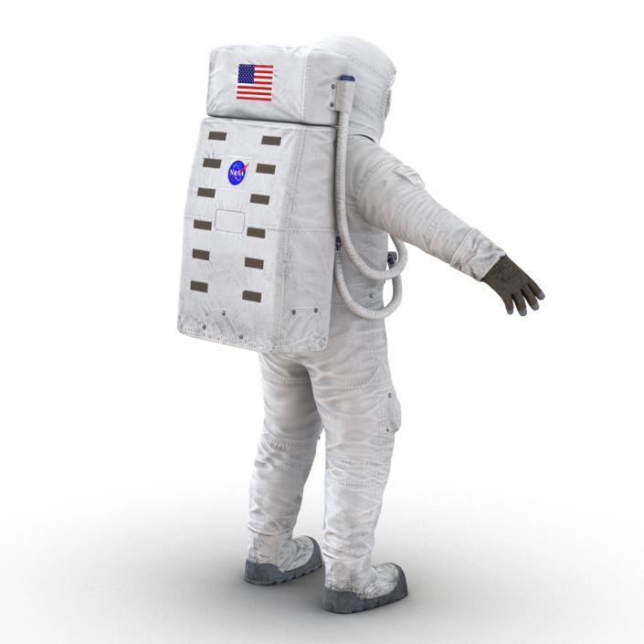 3D Astronaut NASA Wearing Spacesuit A7L