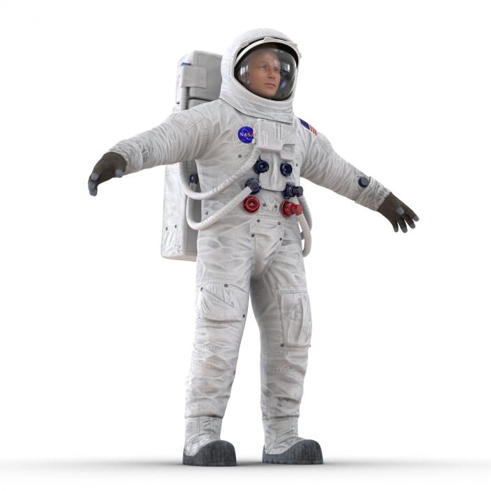 3D Astronaut NASA Wearing Spacesuit A7L