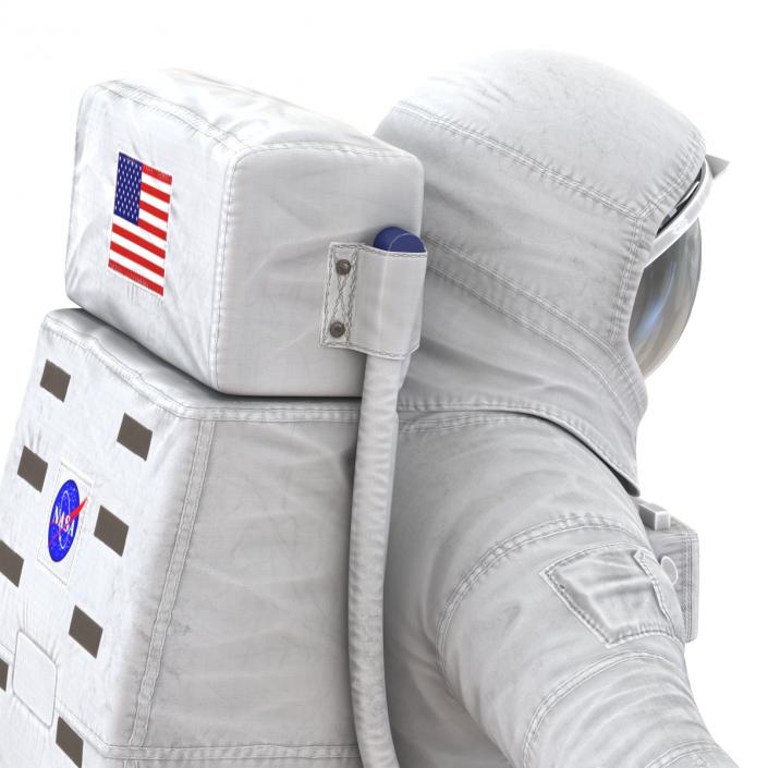 3D Astronaut NASA Wearing Spacesuit A7L