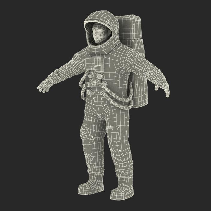 3D Astronaut NASA Wearing Spacesuit A7L